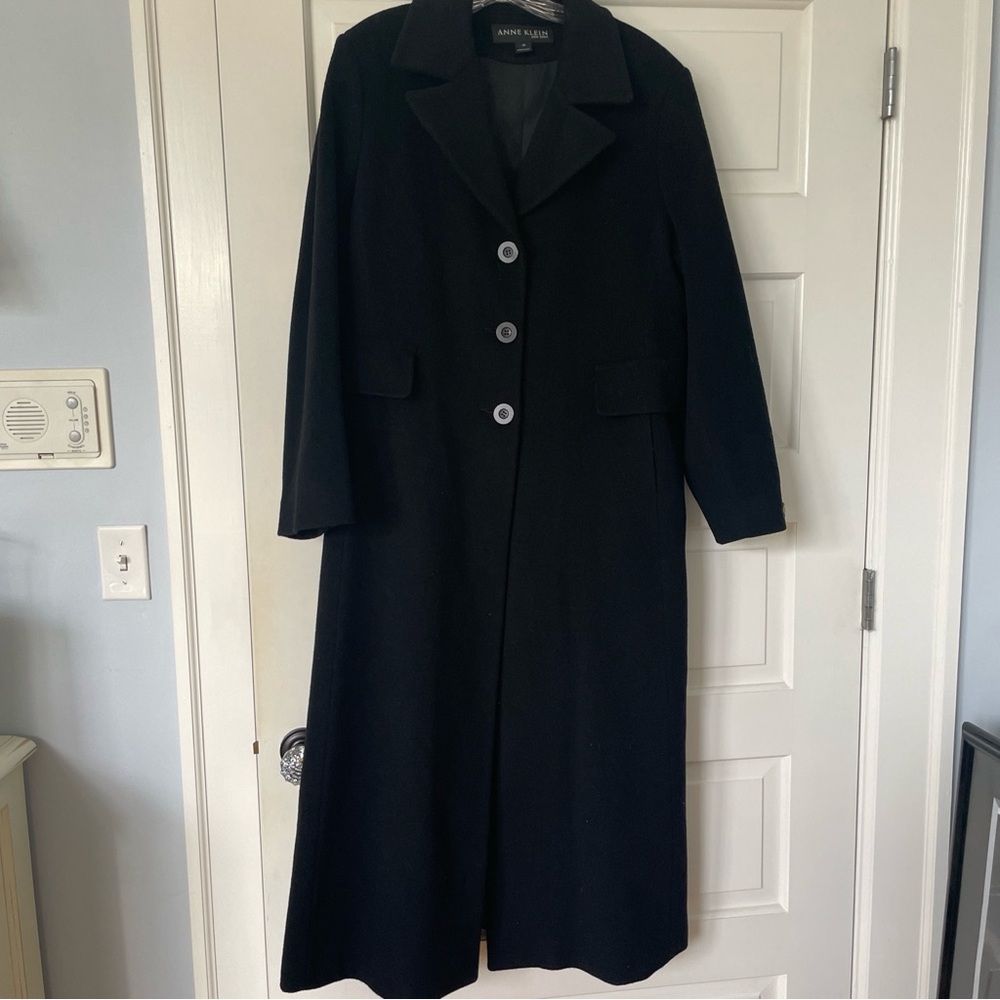 Lora Piana Wool Cashmere Blend Anne Klein NY Coat, Sz 14
